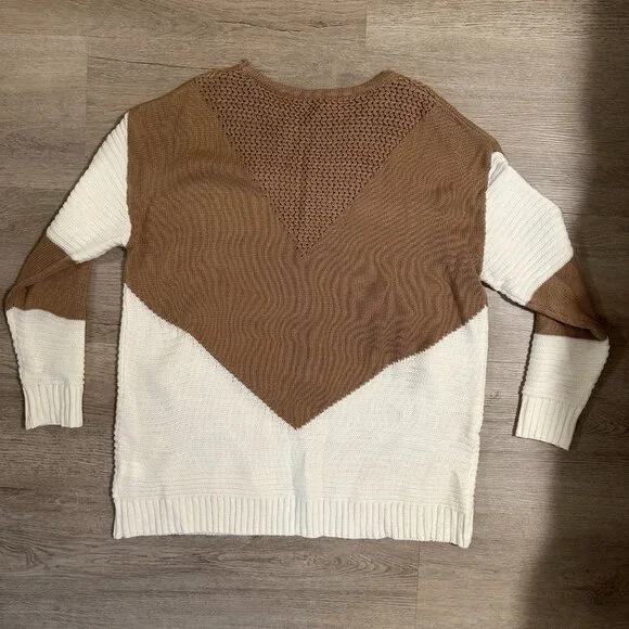Two tone drop shoulder sweater - Picture 4 of 4